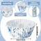800 Pcs Blue and White Flower Cupcake Liners Flower Cupcake Wrappers Grease Proof Blue Muffin Liners Disposable Cupcake Papers Baking Cups for Baking Weddings Party (1.38 x 0.79 inch)